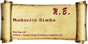 Muskovics Bianka névjegykártya